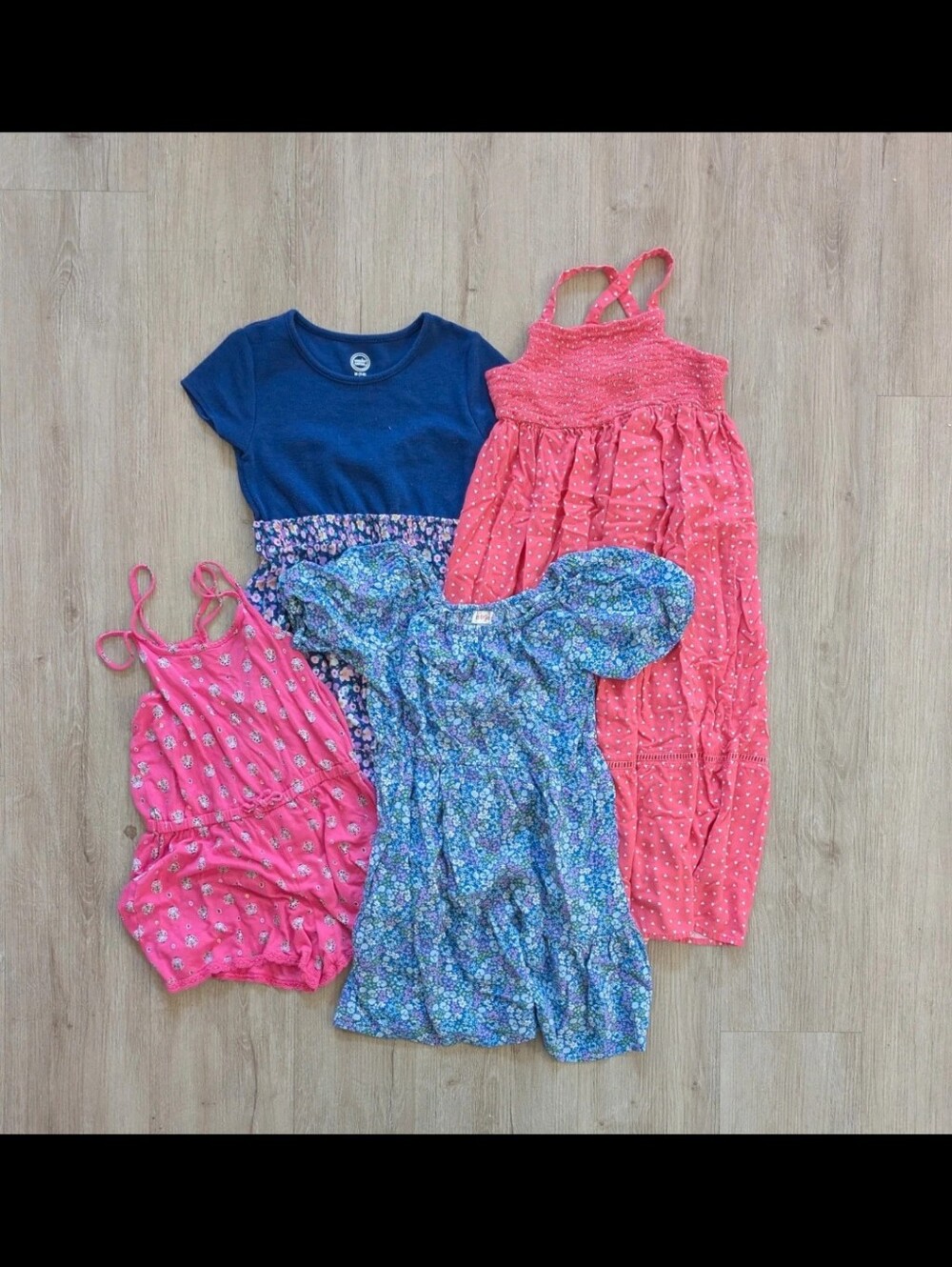 Girls 7/8 Summer back to school floral dress bundle